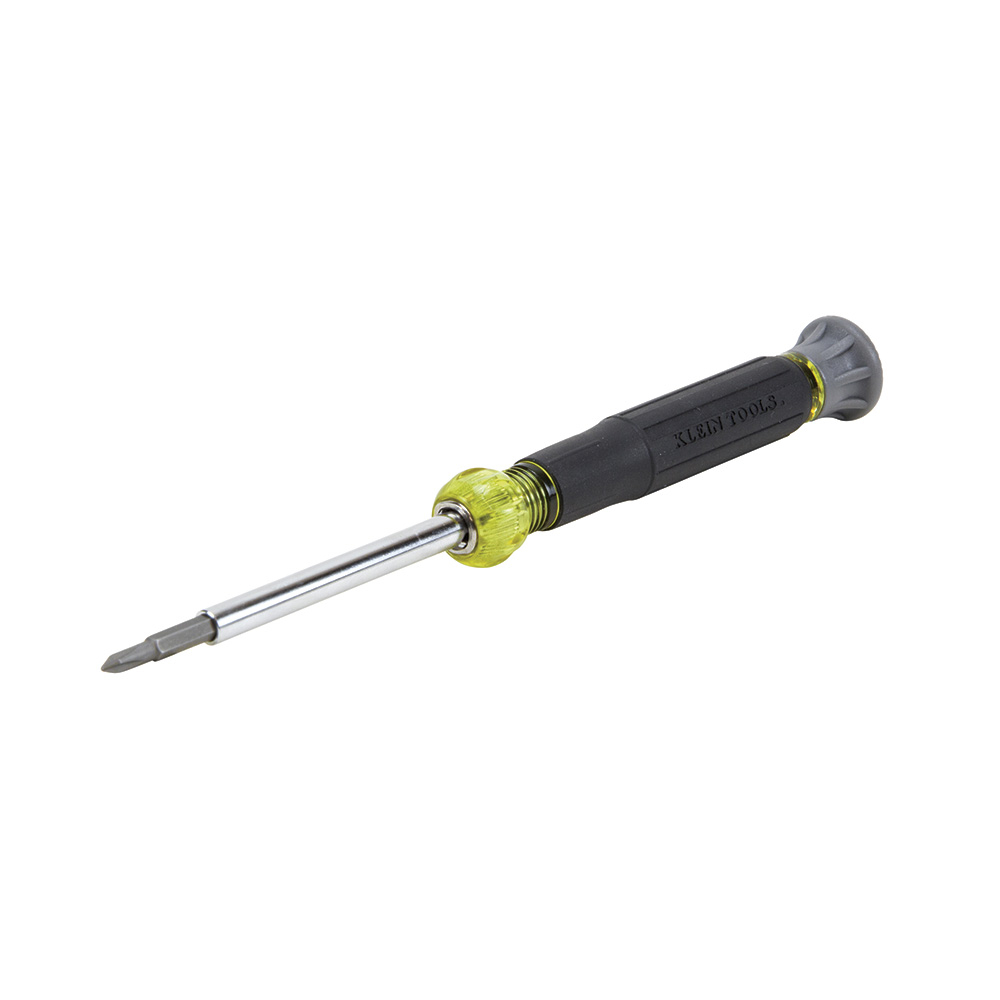 Multi-Bit Electronics Screwdriver, 4-in-1, Phillips, Slotted Bits