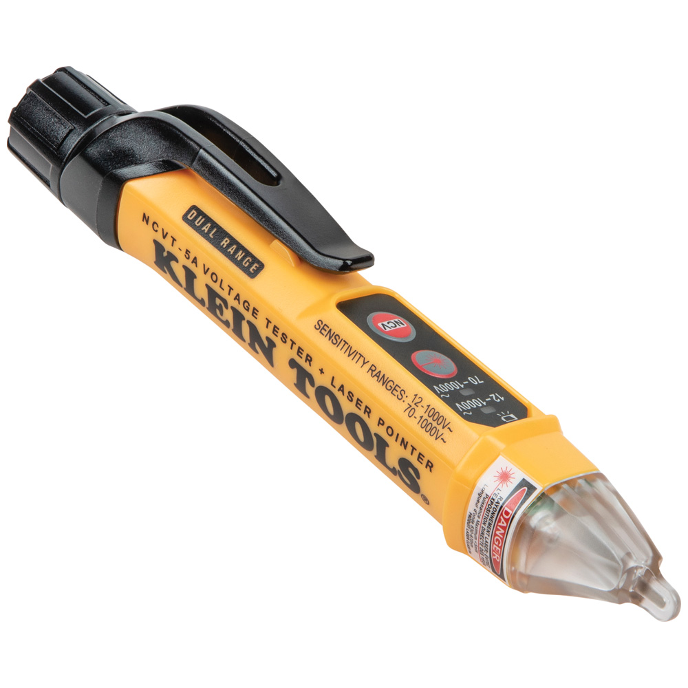 NCVT5A Non-Contact Voltage Tester Pen, Dual Range, with Laser Pointer - Image