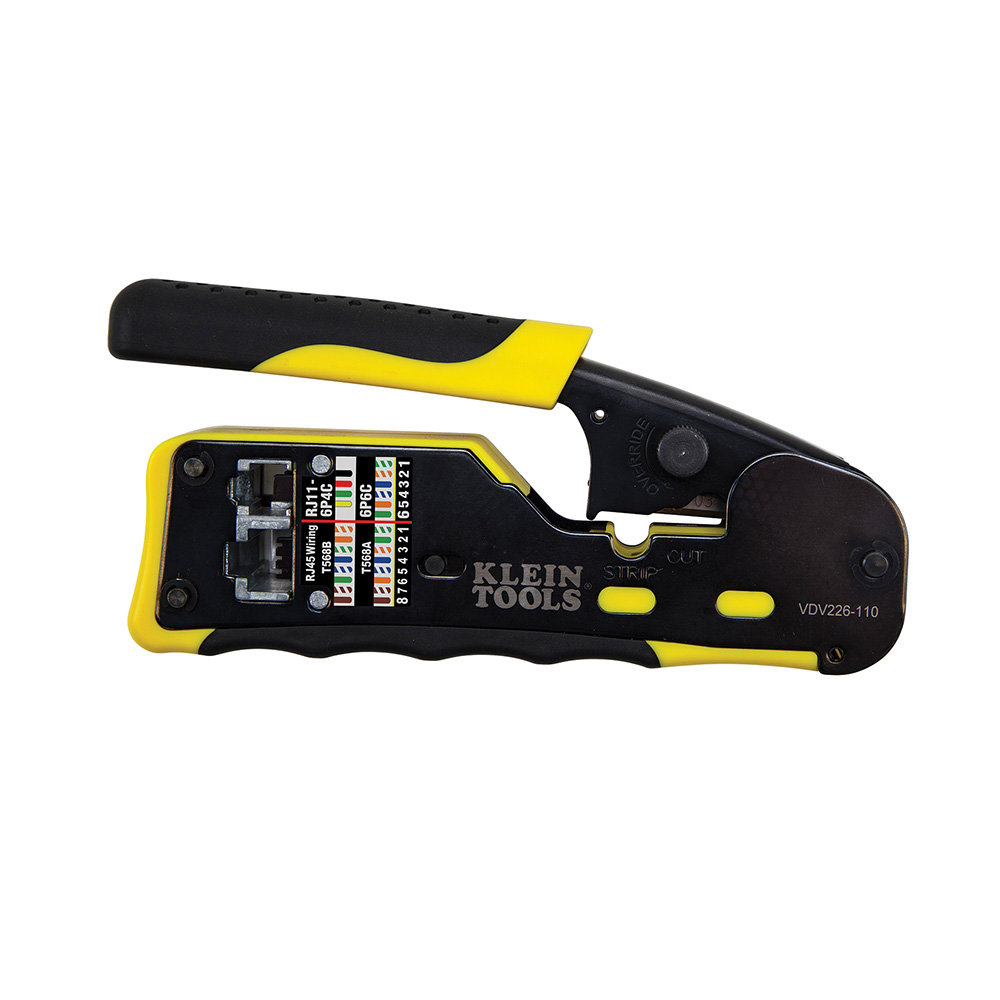 VDV226110 Ratcheting Cable Crimper / Stripper / Cutter for Pass-Thru™ - Image