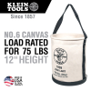 5109 Canvas Bucket, Wide-Opening, Straight Walls, Moulded Bottom, 30.5 cm Image 1