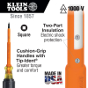 6614INS Insulated Screwdriver - No. 1 Square Tip, 102 mm Shank Image 1