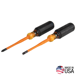 33732INS Screwdriver Set, Slim-Tip Insulated Phillips and Cabinet Tips, 2-Piece Image 