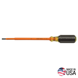 6017INS Insulated Screwdriver, 3/16-Inch Cabinet, 7-Inch Shank Image 