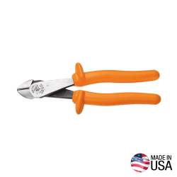 D2288INS Diagonal Cutting Pliers, Insulated, High Leverage, 8-Inch Image 